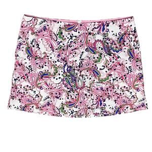 Lady Hagen Skort Womens 14 White Pink Purple Paisley Golf Tennis